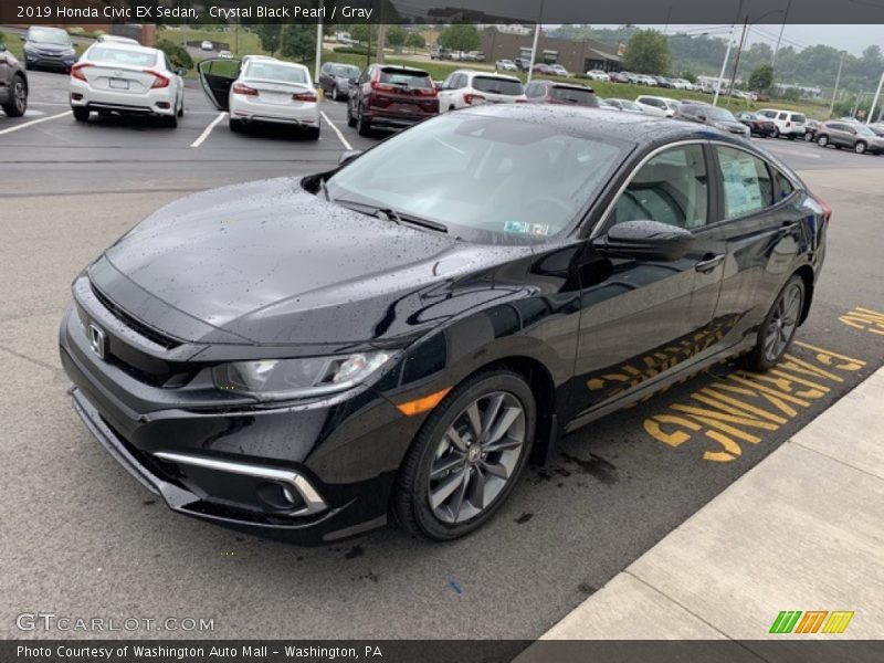 Crystal Black Pearl / Gray 2019 Honda Civic EX Sedan
