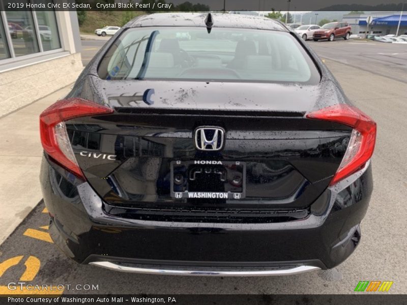 Crystal Black Pearl / Gray 2019 Honda Civic EX Sedan