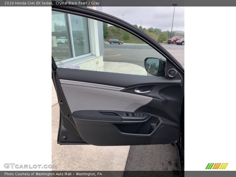 Crystal Black Pearl / Gray 2019 Honda Civic EX Sedan