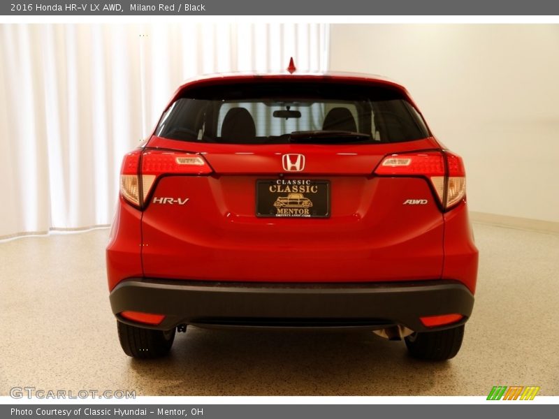Milano Red / Black 2016 Honda HR-V LX AWD