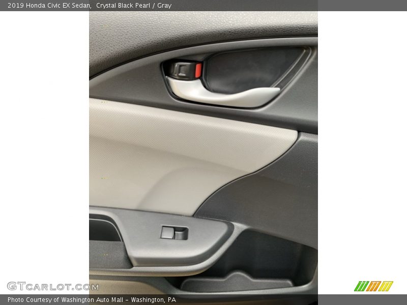 Crystal Black Pearl / Gray 2019 Honda Civic EX Sedan