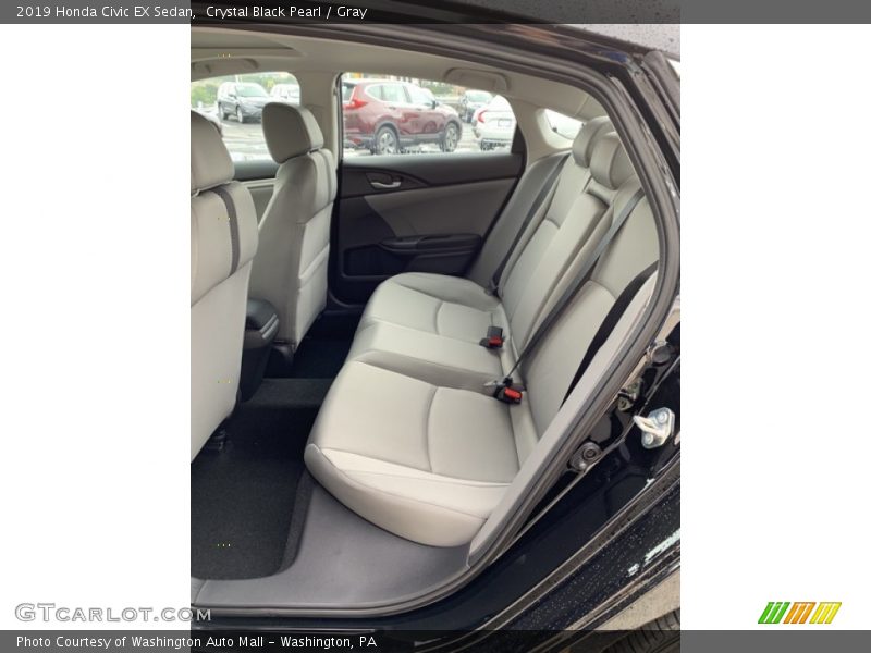 Crystal Black Pearl / Gray 2019 Honda Civic EX Sedan