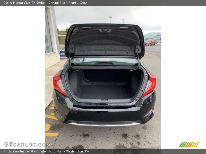 Crystal Black Pearl / Gray 2019 Honda Civic EX Sedan