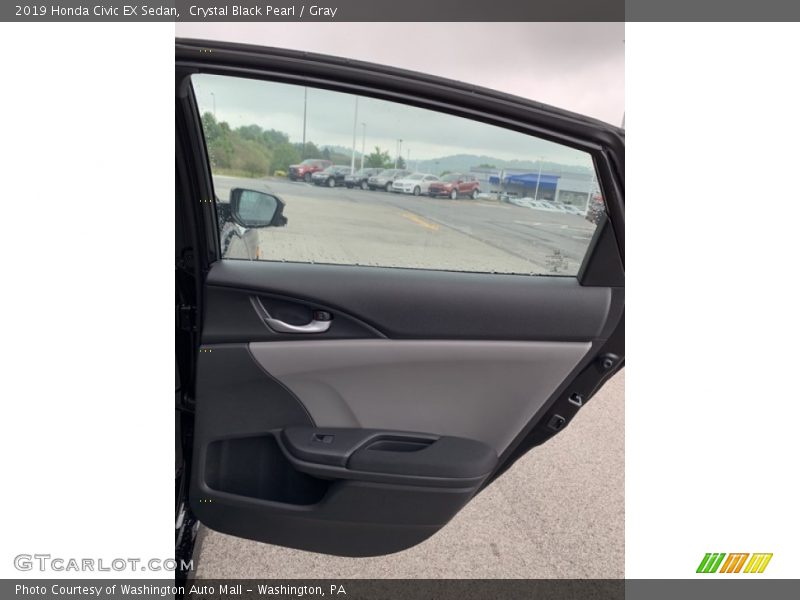 Crystal Black Pearl / Gray 2019 Honda Civic EX Sedan