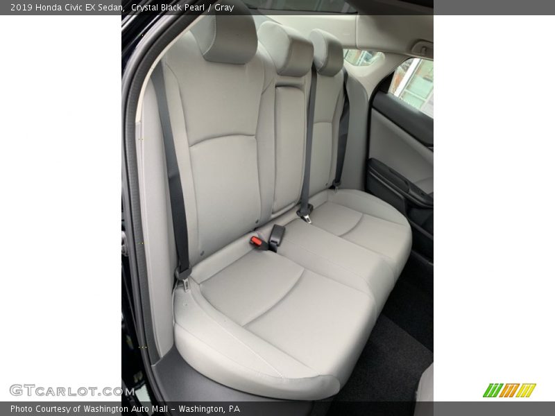 Crystal Black Pearl / Gray 2019 Honda Civic EX Sedan