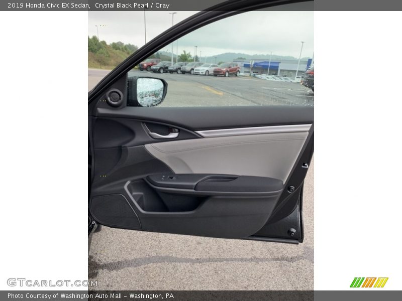 Crystal Black Pearl / Gray 2019 Honda Civic EX Sedan