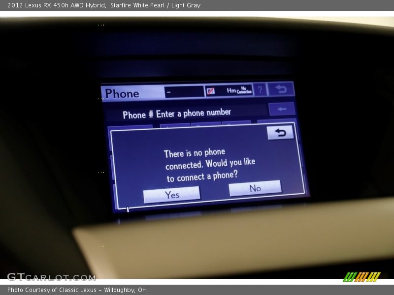Starfire White Pearl / Light Gray 2012 Lexus RX 450h AWD Hybrid