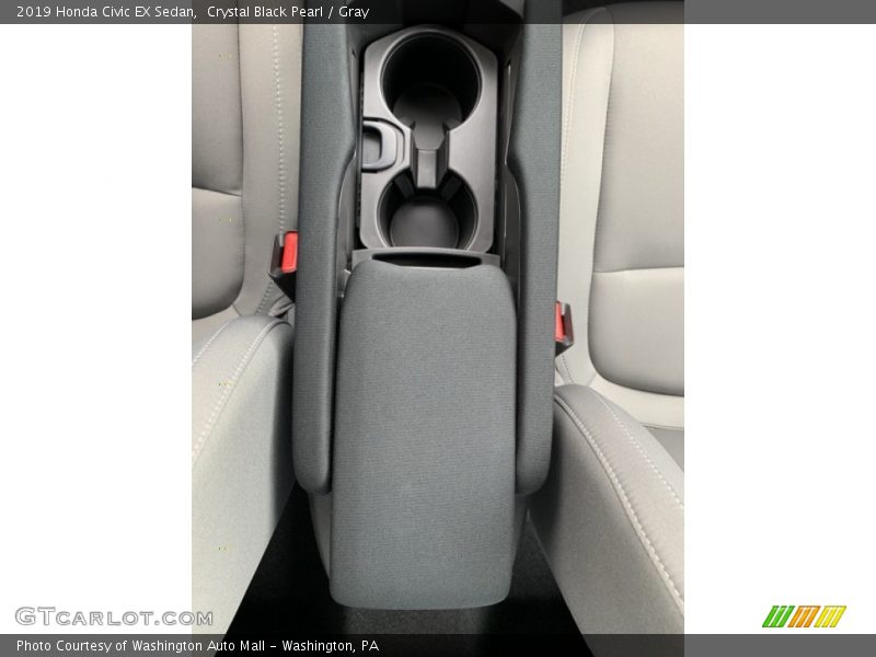 Crystal Black Pearl / Gray 2019 Honda Civic EX Sedan