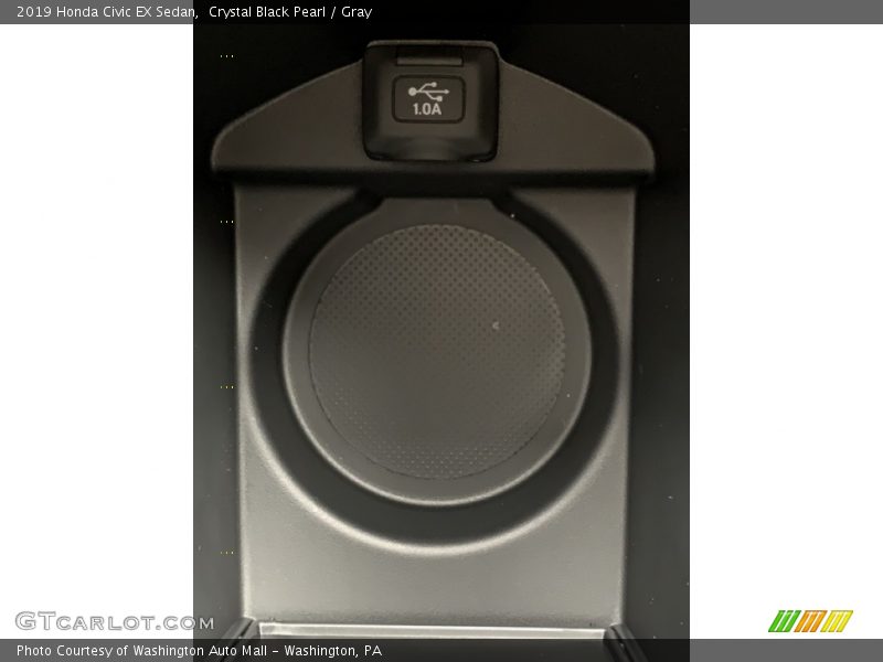Crystal Black Pearl / Gray 2019 Honda Civic EX Sedan