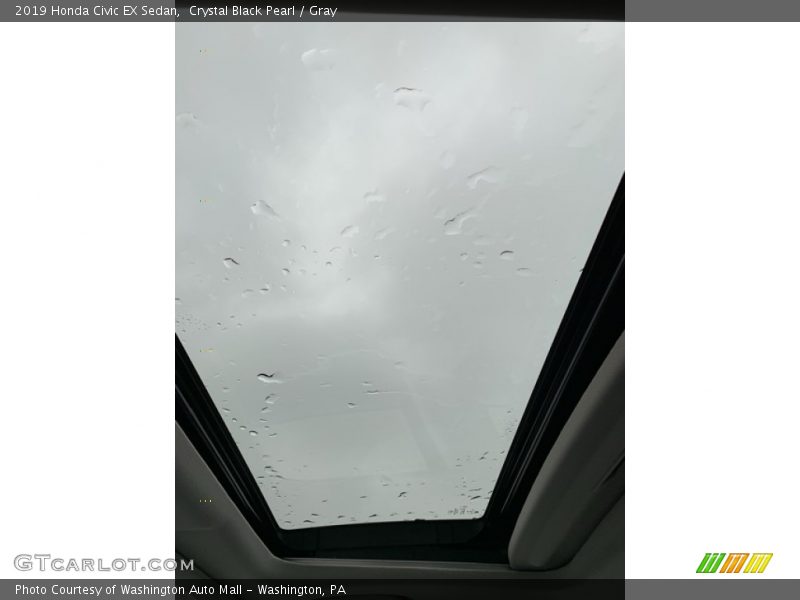Crystal Black Pearl / Gray 2019 Honda Civic EX Sedan