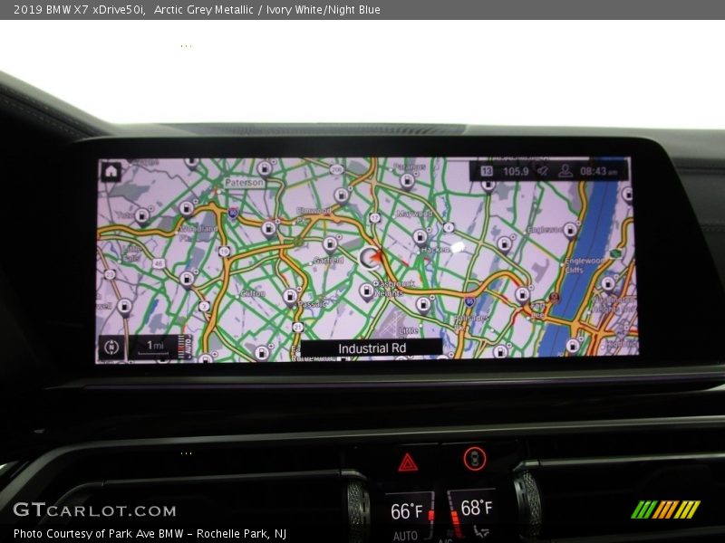 Arctic Grey Metallic / Ivory White/Night Blue 2019 BMW X7 xDrive50i