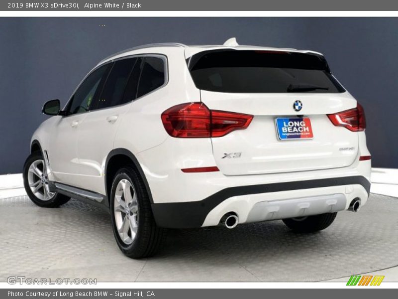 Alpine White / Black 2019 BMW X3 sDrive30i
