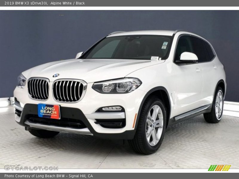 Alpine White / Black 2019 BMW X3 sDrive30i