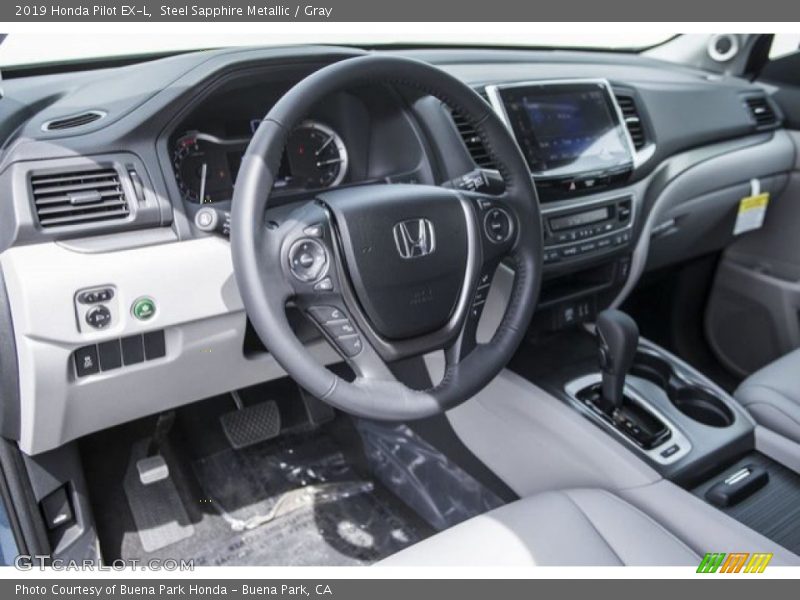 Steel Sapphire Metallic / Gray 2019 Honda Pilot EX-L