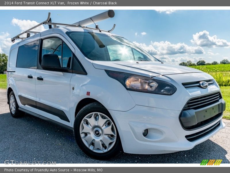 Frozen White / Charcoal Black 2014 Ford Transit Connect XLT Van