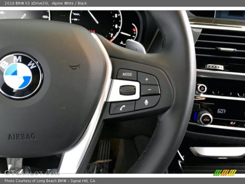 Alpine White / Black 2019 BMW X3 sDrive30i