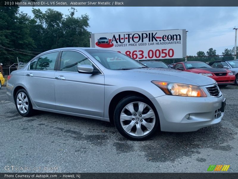 Alabaster Silver Metallic / Black 2010 Honda Accord EX-L V6 Sedan