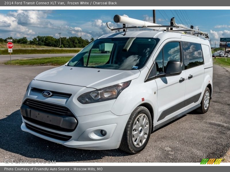 Frozen White / Charcoal Black 2014 Ford Transit Connect XLT Van