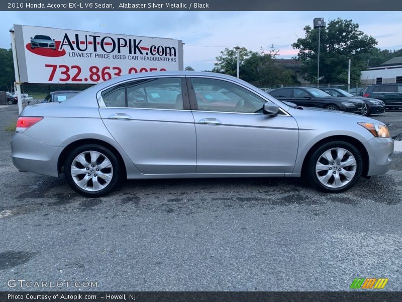 Alabaster Silver Metallic / Black 2010 Honda Accord EX-L V6 Sedan