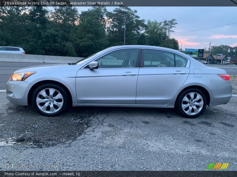 Alabaster Silver Metallic / Black 2010 Honda Accord EX-L V6 Sedan