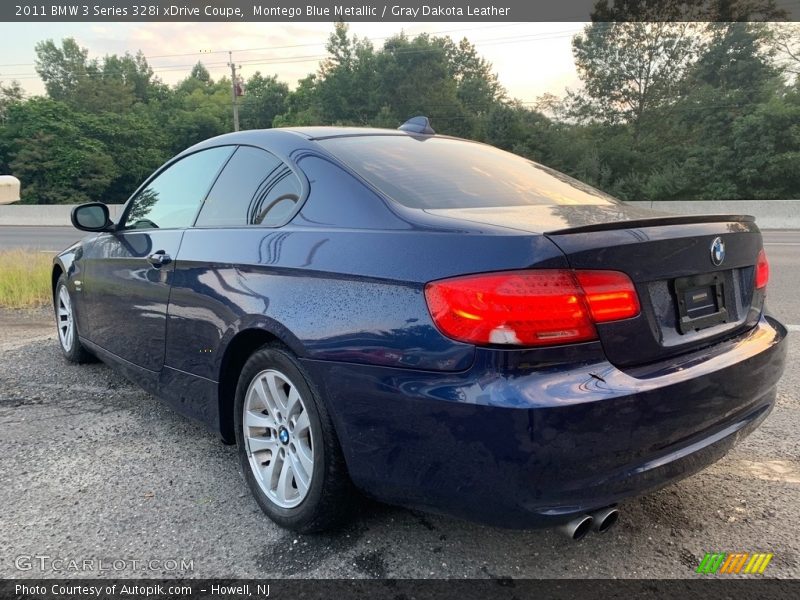 Montego Blue Metallic / Gray Dakota Leather 2011 BMW 3 Series 328i xDrive Coupe