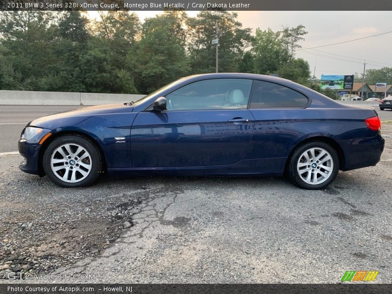 Montego Blue Metallic / Gray Dakota Leather 2011 BMW 3 Series 328i xDrive Coupe