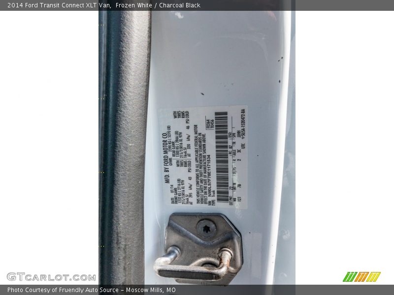 Frozen White / Charcoal Black 2014 Ford Transit Connect XLT Van