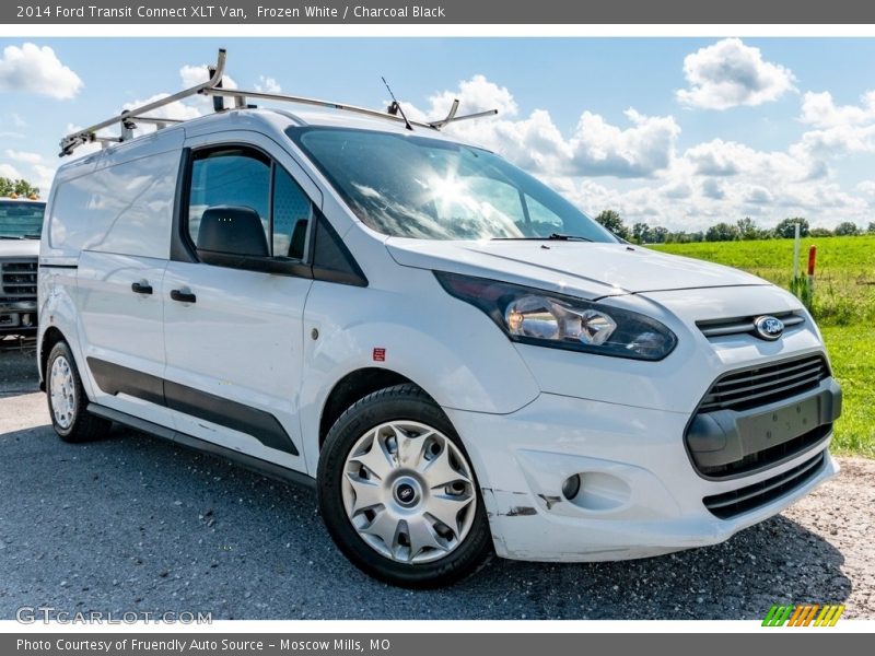 Frozen White / Charcoal Black 2014 Ford Transit Connect XLT Van