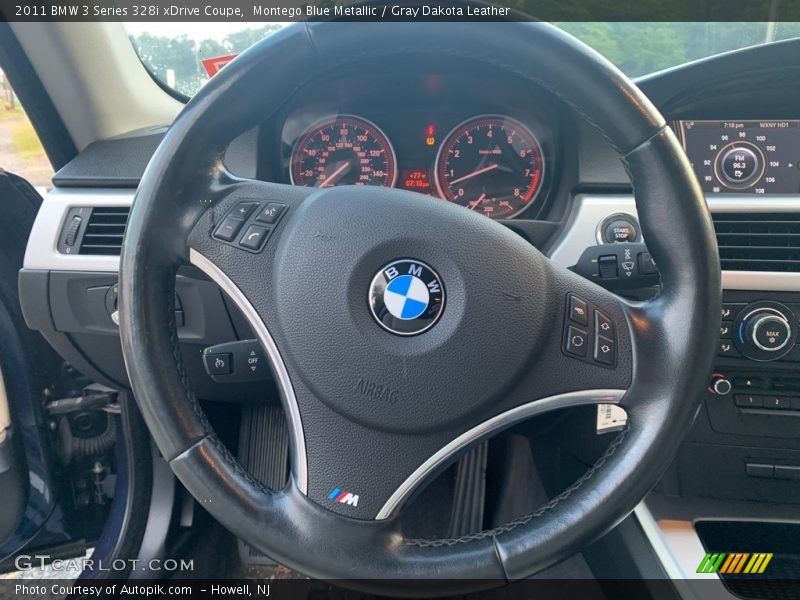 Montego Blue Metallic / Gray Dakota Leather 2011 BMW 3 Series 328i xDrive Coupe