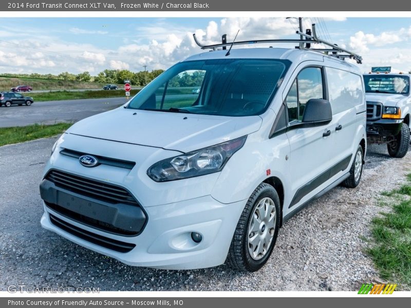 Frozen White / Charcoal Black 2014 Ford Transit Connect XLT Van