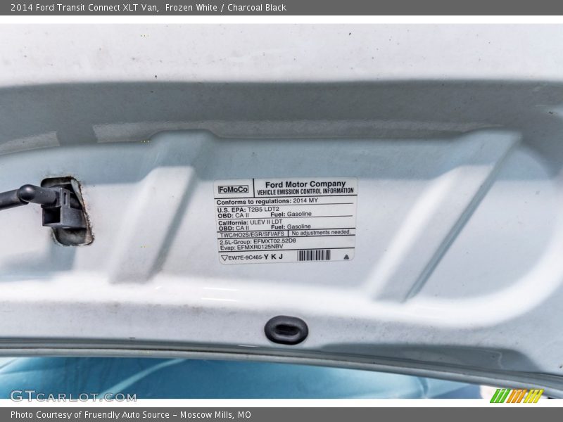 Frozen White / Charcoal Black 2014 Ford Transit Connect XLT Van