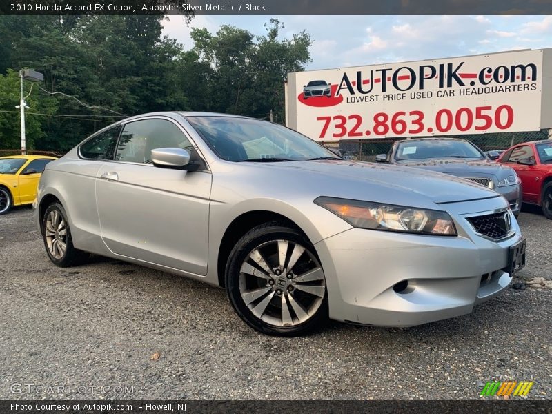 Alabaster Silver Metallic / Black 2010 Honda Accord EX Coupe