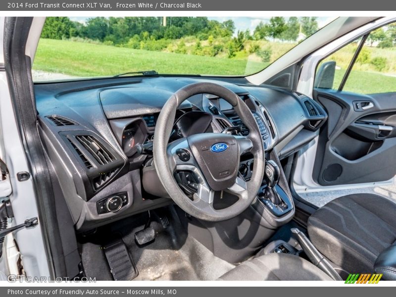 Frozen White / Charcoal Black 2014 Ford Transit Connect XLT Van