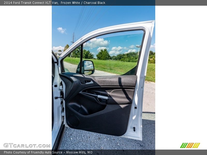 Frozen White / Charcoal Black 2014 Ford Transit Connect XLT Van