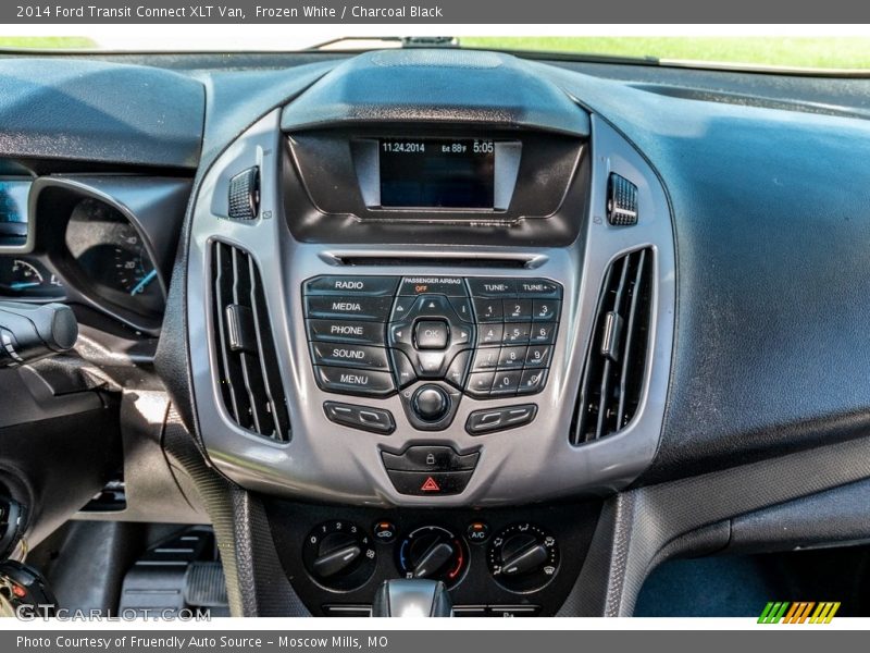 Frozen White / Charcoal Black 2014 Ford Transit Connect XLT Van