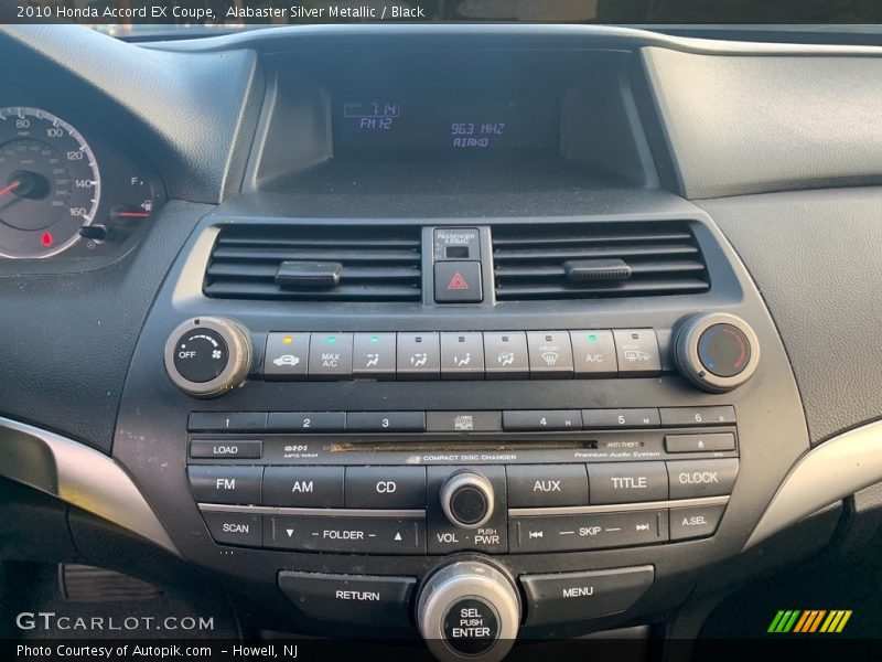 Alabaster Silver Metallic / Black 2010 Honda Accord EX Coupe