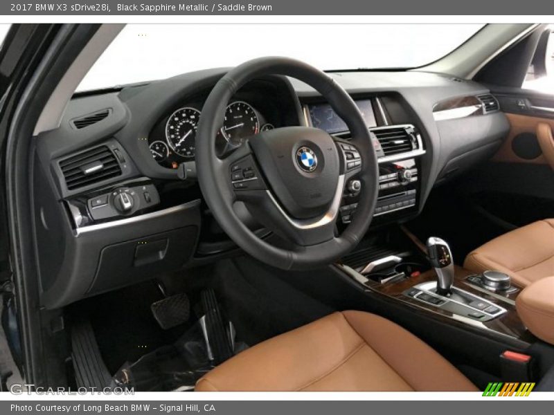 Black Sapphire Metallic / Saddle Brown 2017 BMW X3 sDrive28i