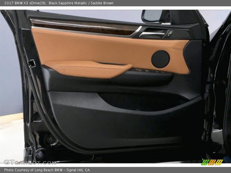Black Sapphire Metallic / Saddle Brown 2017 BMW X3 sDrive28i