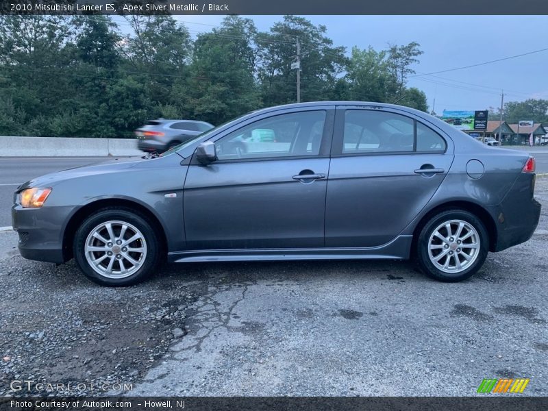 Apex Silver Metallic / Black 2010 Mitsubishi Lancer ES