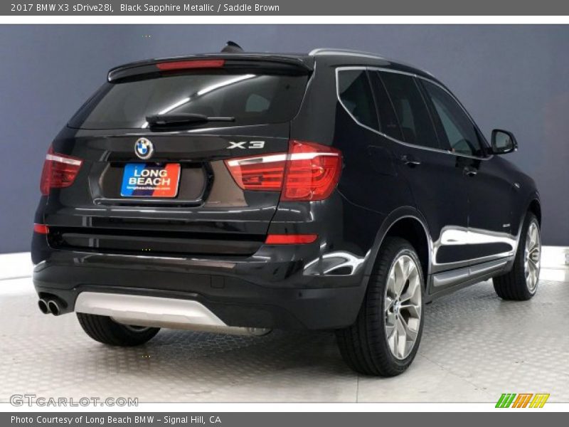 Black Sapphire Metallic / Saddle Brown 2017 BMW X3 sDrive28i