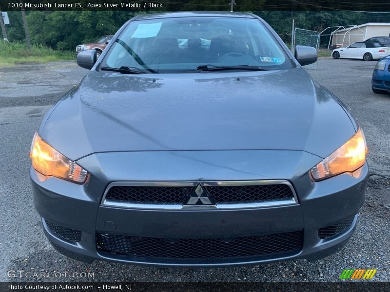 Apex Silver Metallic / Black 2010 Mitsubishi Lancer ES