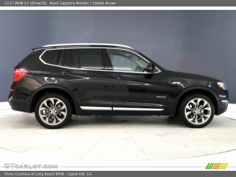 Black Sapphire Metallic / Saddle Brown 2017 BMW X3 sDrive28i