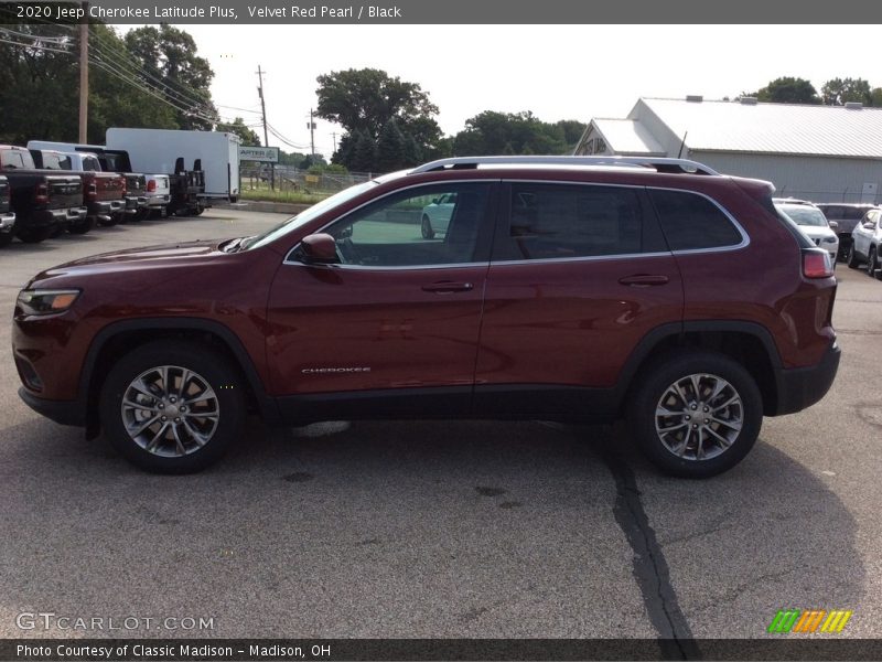 Velvet Red Pearl / Black 2020 Jeep Cherokee Latitude Plus