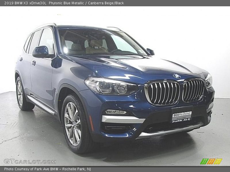 Phytonic Blue Metallic / Canberra Beige/Black 2019 BMW X3 xDrive30i