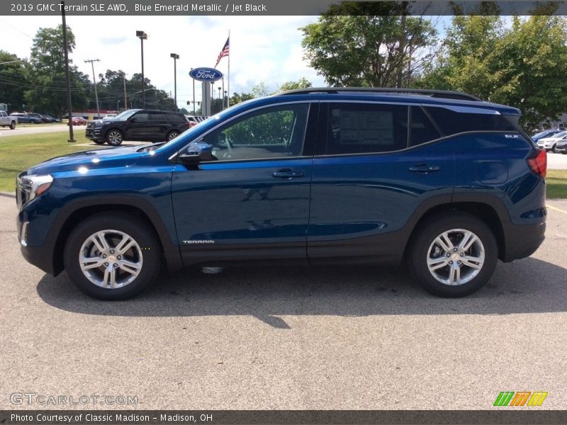 Blue Emerald Metallic / Jet Black 2019 GMC Terrain SLE AWD