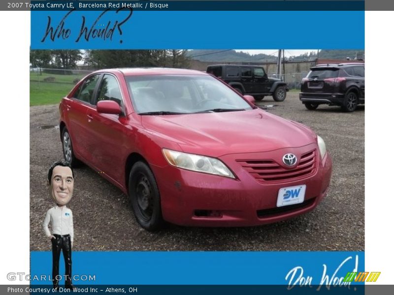 Barcelona Red Metallic / Bisque 2007 Toyota Camry LE