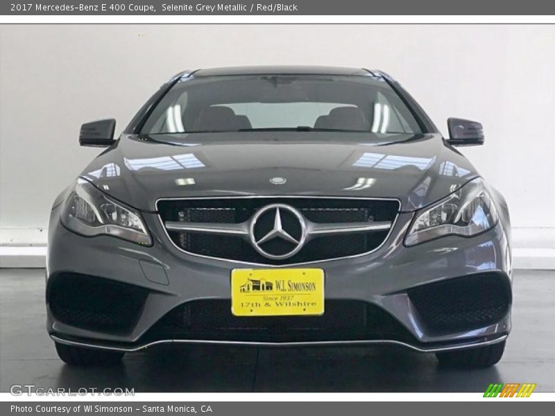 Selenite Grey Metallic / Red/Black 2017 Mercedes-Benz E 400 Coupe