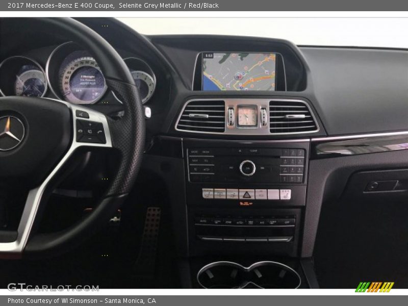 Selenite Grey Metallic / Red/Black 2017 Mercedes-Benz E 400 Coupe