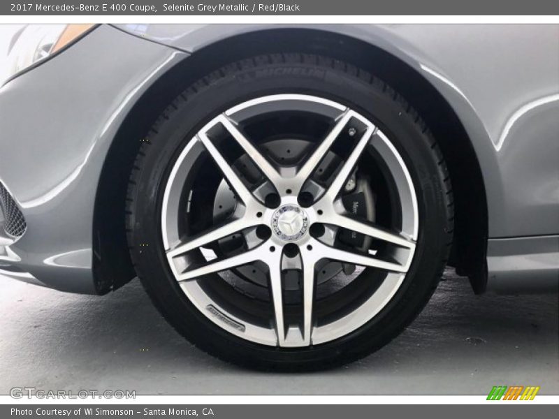 Selenite Grey Metallic / Red/Black 2017 Mercedes-Benz E 400 Coupe