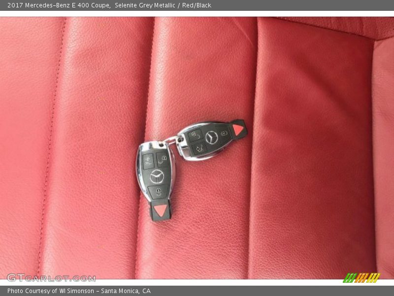 Selenite Grey Metallic / Red/Black 2017 Mercedes-Benz E 400 Coupe